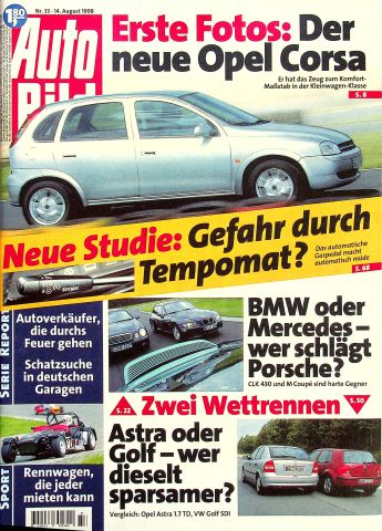Deckblatt Auto Bild (33/1998)